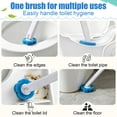 thumbnail image 3 of GPED Disposable Toilet Brush, Toilte Wand Kit, Toilet Brush and Holder with 40 Refills, Wall Mounted Toilet Brush, Toilet Bowl Cleaners for Bathroom Cleaning - Blue (Ocean Fresh Scent), 3 of 7