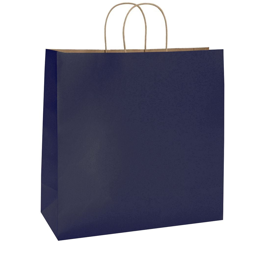 Gift Bags 17.3x5.7x15.7 inch Paper Bags Small Kraft Navy Gift Bags Bulk ...