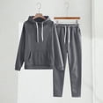 thumbnail image 2 of Migroa Perfect Gift Set for Men | Matching Hoodie & Relaxed Fit Joggers | Cozy Loungewear & Travel Sweatsuit Under $20, Dark Gray S, 2 of 9