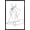 Black Framed Version, variant on Woman - Continuous Line Drawing Wall Poster, 14.725" x 22.375"