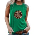 thumbnail image 2 of Daisyyozoid Nouvelles Arrivées Hauts pour Femmes Joyeuses Pâques Col Rond Imprimé Décontracté Pull Sans Manches T-shirt, 2 of 5