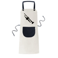 thumbnail image 1 of Tablier Ajustable en Coton Lin pour Barbecue Cuisine avec Poche, 1 of 3