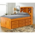 thumbnail image 4 of OS Home and Office Furniture 82120K6-22 Captains Bookcase Bed in Warm Honey, 4 of 6