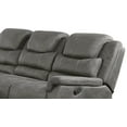 thumbnail image 2 of Benzara BM205502 Leatherette Recliner Sofa with Power Cord & USB Docks, Gray, 2 of 5