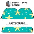 thumbnail image 3 of GZHJMY Car Front Windshield Sunshade UV Heat Protection, Foldable Auto Windshield Sun Visor for SUV Sedan Starfish Pattern Illustration, Car Sunscreen51x27.5inch Keep Vehicle Cool, 3 of 5