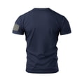thumbnail image 4 of Men’s Short Sleeve Crew Neck T Shirt Vintage 1986 Limited Edition Flag Print Casual Fit Soft Cotton Top Navy L, 4 of 5