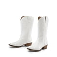 thumbnail image 3 of Botas vaqueras para mujer DREAM PAIRS con punta cuadrada y bordado, tacón de 4 cm, 3 of 7