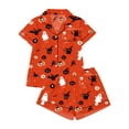 thumbnail image 4 of BOOMNY Halloween Womens Pajama Sets 2 Peice Pjs Set for Women Hallowmas Black Cat Graphic Short Sleeve Buttons Sleepwear Tops Shorts Cozy Homewear Loungewear Sets, 4 of 4