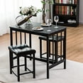 thumbnail image 4 of Costway 3 PCS Modern Counter Height Dining Set Table And 2 Chairs Kitchen Bar Furniture, 4 of 10
