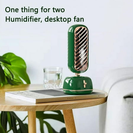 

Retro Vertical Shaking Table Fan Portable Handless And Bladeless 4000 MAh Battery-powered And USB Powered Desk Fan 3 Speed Outdoor Indoor ECHENOR