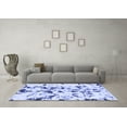 thumbnail image 3 of Ahgly Company Indoor Round Abstract Blue Modern Area Rugs, 7' Round, 3 of 4