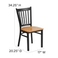 thumbnail image 4 of Bowery Hill Restaurant Dining Chair in Black and Natural, 4 of 9