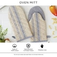 thumbnail image 2 of EcoNesxp Kitchen Collection Oven Mitts Classic Farmhouse Kitchen Set Black and White 2 Piece Kit, 2 of 5