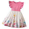 thumbnail image 1 of Robe d'Été pour Filles Robe Évasée à Volants Manches Papillon Robe de Cérémonie pour Filles, 1 of 9