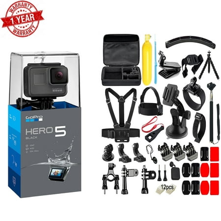 GoPro HERO5 Black w/ Soft Digits 50 in 1 Action Camera Accessories Kit for GoPro Hero 6 5 4 3 with Carrying Case/Chest Strap/Octopus