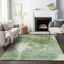 Addison Rugs Mayfield Washable Transitional Abstract Fern Rectangle Rug, 5' x 7'6"