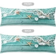 thumbnail image 5 of Beach Body Pillow Cover Summer Starfish Seashell on Wood Coastal Nautical Cushion Long Pillowcase with Zipper Decorative Soft Large Bedding Pillow Cases for Couch,Sofa,Bedroom,20"x54",Turquoise, 5 of 6