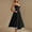 Black, variant on Oplxuo Elegant Layered Swing Cami Dress for Women Spaghetti Strap Formal Party Cocktail Maxi Dresses with Pockets