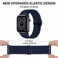 thumbnail image 3 of Bracelet Boucle Solo Extensible Compatible avec Apple Watch Bracelets 38mm 40mm 41mm, Nylon Tressé Extensible Ajustable Élastique Tissage Femmes Hommes pour iWatch Series7/6/5/4/3/2/1 SE, 3 of 6