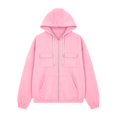 thumbnail image 2 of YWMJI Women Zip Up Hoodies Fleece Sweatshirts Oversized Soft Cozy Warm Long Sleeve Layering Jacket with Pockets Drop Shoulder Casual Coats Casual Track Jackets Fashion Workout Outfits Pink L, 2 of 4