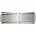 thumbnail image 3 of Stainless Steel Brushed And Polished 8mm Grooved Edge Band (Size 13.5) Made In China sr87-13.5, 3 of 5