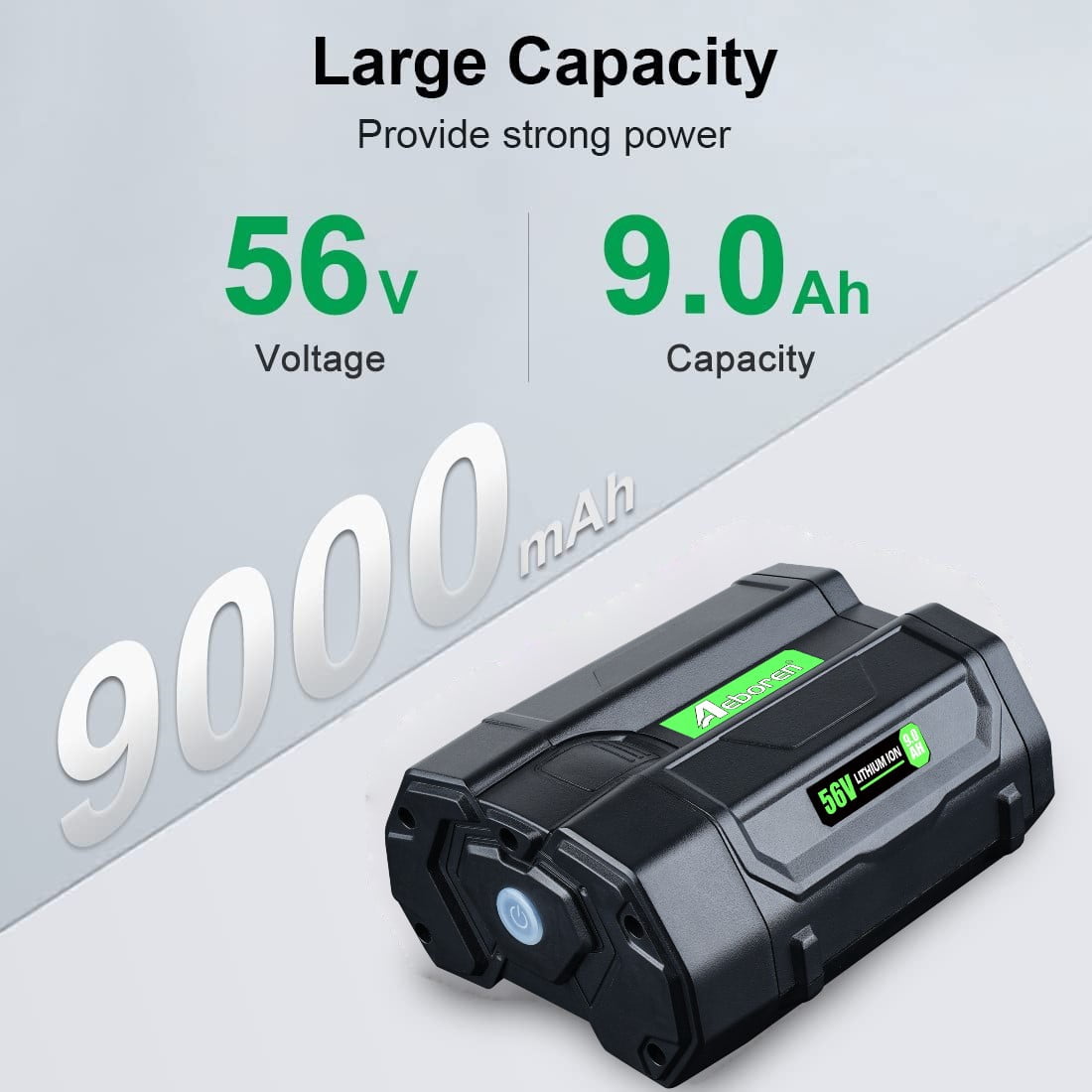 50.4V(56Vmax) 9000mAh Lithium Ion Battery Replacement for EGO BA4200 BA1400T BA4200T BA2800 Compatible with 56V Power Tools