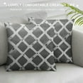 thumbnail image 3 of Nawypu  Pattern Printed Pillowcases Egyptian Quality Microfiber  Classic Design Soft and Smooth Weave, Wrinkle Resistant, Bloomingdale Queen Pillowcase, Gray, 3 of 5