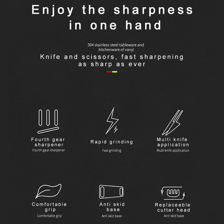 PEACNNG USB Electric Knife Sharpener Adjustable For Kitchen Knives Tool Knife  Scissor Sharpening White medium and fine grinding blade 
