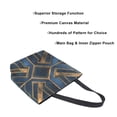 thumbnail image 3 of FORMRS Womens Canvas Tote Bag with Zipper Inner Pocket Shoulder Handbag, Elegant Geometric Pattern, 3 of 7