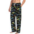 thumbnail image 2 of Uemuo Colorful Skateboard Pattern Men's Wide Leg Palazzo Lounge Pants with Pockets Light Weight Loose Comfy Casual Pajama Pants-Large, 2 of 9