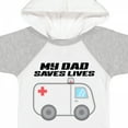 thumbnail image 4 of Inktastic My Dad Saves Lives Ambulance Boys or Girls Baby Bodysuit, 4 of 5