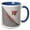 Blue/White, variant on 3drose, Virgo Red and Gray Zodiac Star Sign for August and September Birthday, 11oz Two-tone Blue Mug