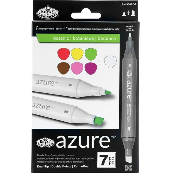 Royal & Langnickel Azure™ 7 pc Botanic Color Marker Set