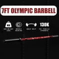 thumbnail image 5 of 7ft Olympic Barbell Bar for Weightlifting, Bench Press,Deadlifts,Squats,Strength Training Bars for 2 Inch Weight Plates,Weight Bars for lifting,700lb, 5 of 7
