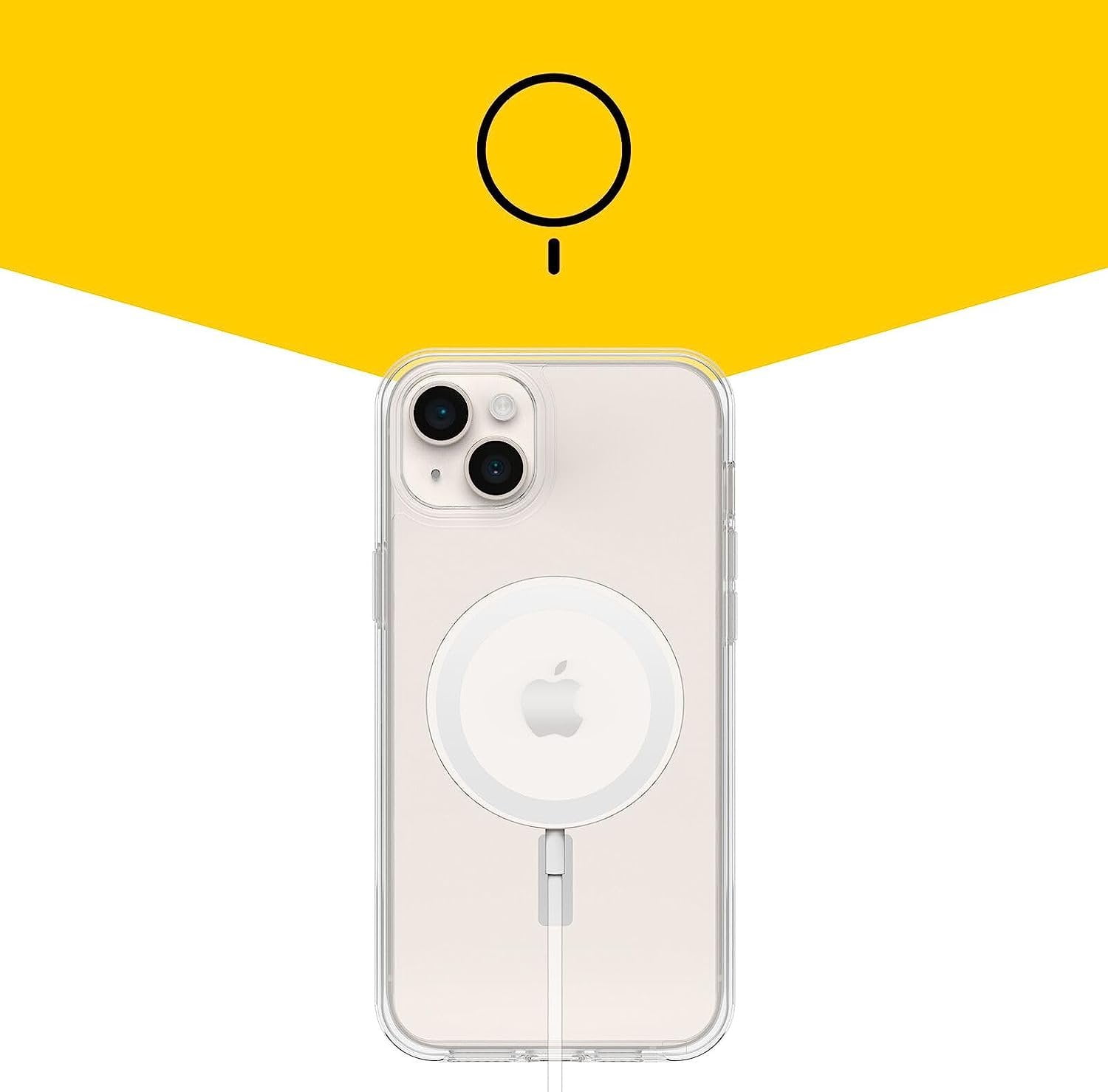 OtterBox iPhone 14 Plus Only - Symmetry Clear Series+ Case - Clear - Ultra-Sleek - Snaps to MagSafe - Raised Edges Protect Camera & Screen - Non-Retail Packaging