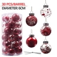 thumbnail image 4 of Fiudx Bolas de Navidad Brillantes, Juego de 30 Piezas, Plástico, 6 Cm, para Decoración Navideña, Fiestas, Bodas y Aniversarios, Versátiles para Colgar o Exhibir En La Mesa., 4 of 7