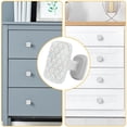 thumbnail image 4 of 4 Pieces Set Drawer Pulls Handle Square Wardrobe Cabinet Knobs with Stainless Steel Screws Furniture Kitchen Decor, 4 of 5