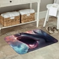 thumbnail image 7 of Rateoe Dramatic Shark Attack Pattern Flannel Door Mat Indoor Outdoor Entrance, Waterproof All-Weather Doormat,Fade Resistant, Low Profile Entryway Mat 16x24in, 7 of 7