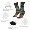 thumbnail image 6 of Goofa Galactic Jungle Dinosaurs Printed Men's Crew Socks, Soft Durable Breathable Moisture-Wicking with Odor Control Cotton socks, 6 of 9