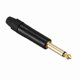 thumbnail image 2 of Chapado En Oro 40Pcs Plug Mono Professional 2 6.35 mm 6.5mm Jack Estéreo Enchufe 6.35mm Jack Negro, 2 of 4