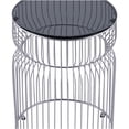 thumbnail image 7 of JERFIT Modern End Table with Tempered Glass Top, Chrome Metal Side Table for Living Room, Sofa, Bedroom, 21 Inch Contemporary Accent Table, 7 of 7