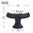 thumbnail image 4 of 4 Pcs Scandinavian Folk Knobs for Kitchen Cabinet Cupboard Dresser Bookcase Drawer Pulls Handles Round Home Decor, 4 of 7