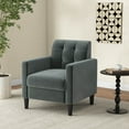 thumbnail image 2 of Costway 1 PCS Mid Century Modern Velvet Accent Chair with Tufted Back Arms for Livingroom, 2 of 8