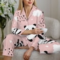 thumbnail image 4 of Wukai Panda Print Women's Pajama Set - Soft Long Sleeve Sleepwear for Comfort and Style-Large, 4 of 9
