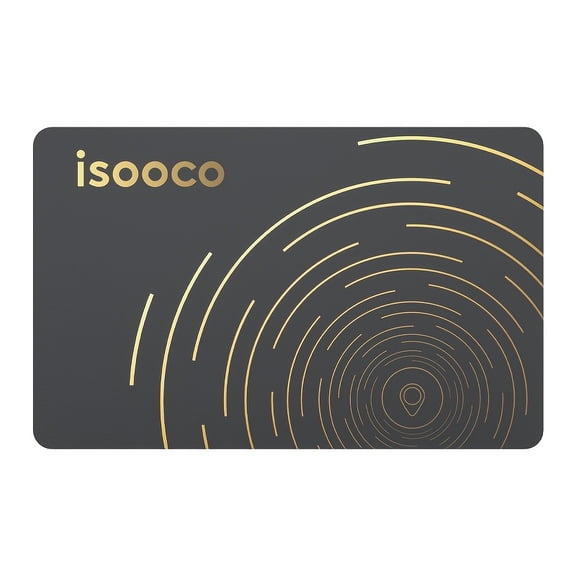 ISOOCO Ultra-Thin Wallet Tracker Card, Works with Apple Find My, Smart Item Locator for Bags and Luggage, Ios Only, 1 Pack
