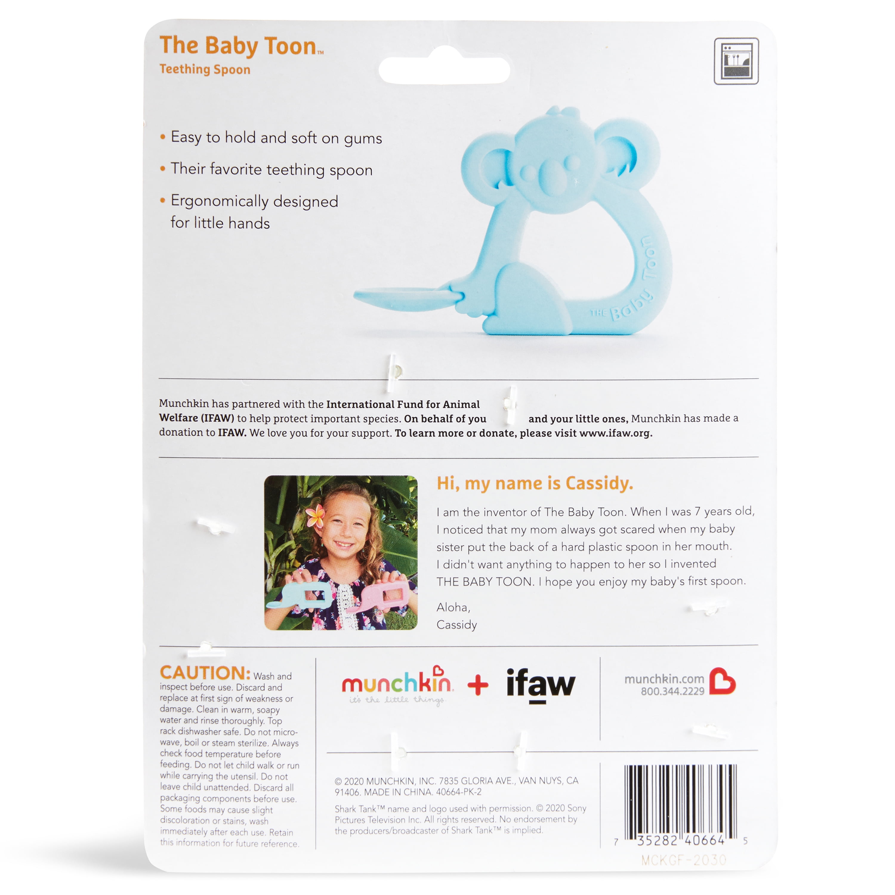 Munchkin® The Baby Toon™ Silicone Teether Spoon, 2 Pack, Elephant/Alligator  (As Seen On Shark Tank)