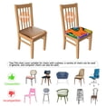 thumbnail image 5 of Boho Abstract Art Seat Covers for Dining Room Chairs Set Of 4,Stretch Printed Washable Chair Seat Cover with Elastic Ties and Button,Removable Waterproof Couch Cushion Covers, 5 of 6