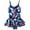 C, variant on Girls Swimsuit One Piece Colorful Floral Skirted Bathing Suit Cute Swimwear for Kids 4-12 Years