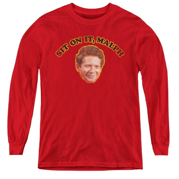 Happy Days Sit On It Malph Youth Long Sleeve T-Shirt Red