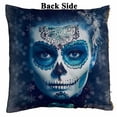 thumbnail image 2 of PKQWTM winter sugar skull beautiful ice Santa Muerte Reversible Mermaid Cushion Cover Home Decor Sequin Pillow Case Size 16x16 inches, 2 of 2